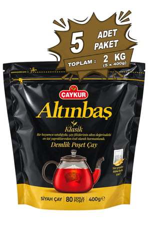 Altınbaş Demlik Poşet Çayı 5gr 80 Adet Beşli Paket