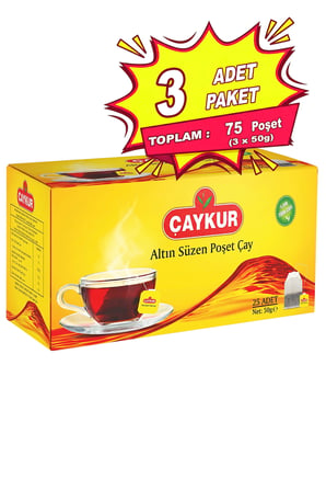 Altın Süzen Poşet Çay 2gr 25 Adet Üçlü Paket