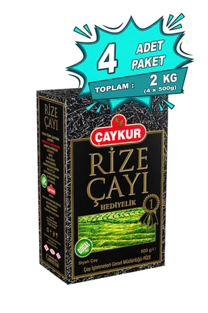 Rize Çayı Hediyelik 500gr (Karton Kutu) Dörtlü Paket