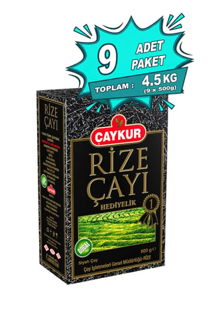Rize Çayı Hediyelik 500gr (Karton Kutu) Dokuzlu Paket