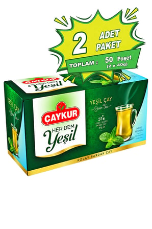 Herdem Yeşil Çay Süzen Poşet Naneli 1,6gr 25 Adet İkili Paket