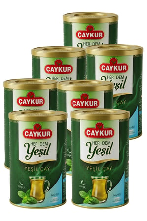 Herdem Yaprak Yeşil Dökme Çay Naneli 200 gr. Yedili Paket