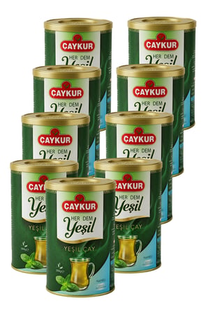 Herdem Yaprak Yeşil Dökme Çay Naneli 200 gr. Dokuzlu Paket