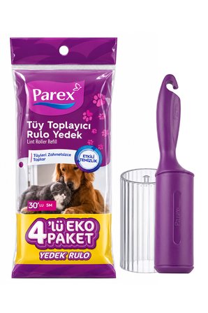 Premium Tüy Toplayıcı 4'lü Yedek Rulo ve Aparat + Şeffaf Kapak Paketi