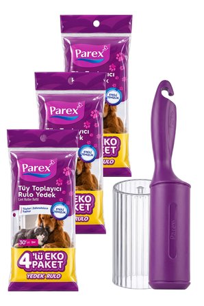 Premium Tüy Toplayıcı 12'li Yedek Rulo ve Aparat + Şeffaf Kapak Paketi
