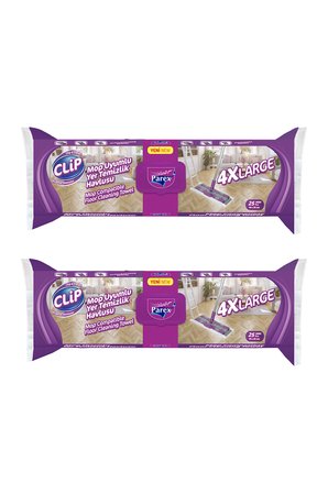 Mop Uyumlu Yer 25’li Temizlik Havlusu 4XL İki Paket