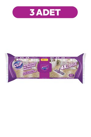 Mop Uyumlu Yer 25’li Temizlik Havlusu 4XL Üç Paket