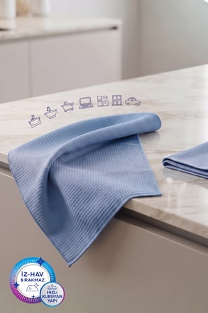 Mikrofiber Çok Amaçlı Bez Mavi