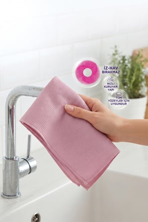 Mikrofiber Çok Amaçlı Bez Pembe İkili Paket
