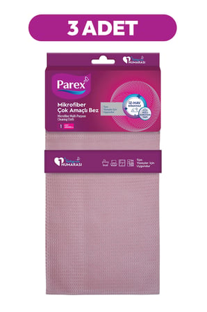 Mikrofiber Çok Amaçlı Bez Pembe Üçlü Paket