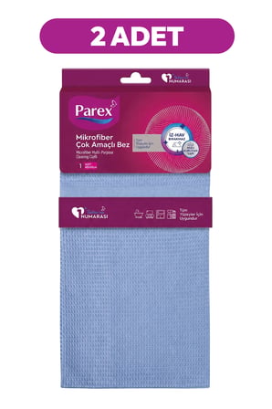 Mikrofiber Çok Amaçlı Bez Mavi İkili Paket