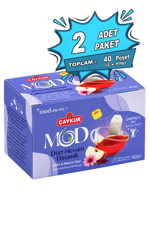 MOD Dört Mevsim Dinamik Bardak Poşet Çay 2x20 40gr. İkili Paket