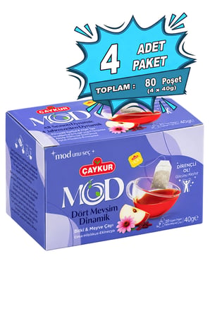 MOD Dört Mevsim Dinamik Bardak Poşet Çay 2x20 40gr. Dörtlü Paket