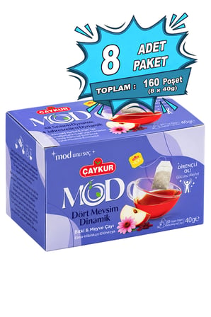 MOD Dört Mevsim Dinamik Bardak Poşet Çay 2x20 40gr. Sekizli Paket