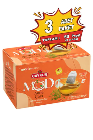 MOD Anne Çayı Bardak Poşet Çay 2x20 40gr. Üçlü Paket