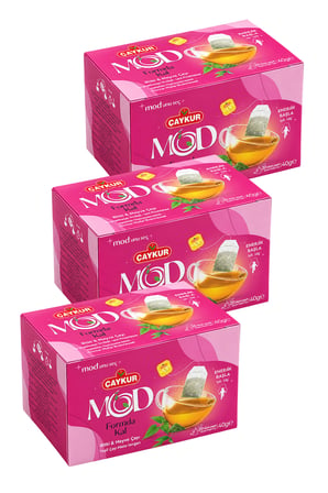 MOD Formda Kal Bardak Poşet Çay 2x20 40gr. Üçlü Paket