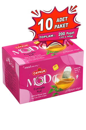 MOD Formda Kal Bardak Poşet Çay 2x20 40gr. Onlu Paket