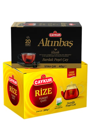 Altınbaş 20'li Bardak ve Rize 40'lı Demlik Poşet Çay Paketi