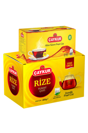 Altın 25'li Bardak ve Rize 40'lı Demlik Poşet Çay Paketi