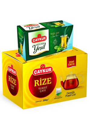 Herdem Naneli Yeşil Çay ve Rize 40'lı Demlik Poşet Çay Paketi