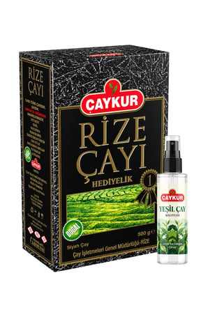Rize 500gr Hediyelik Çay ve Sprey Yeşil Çay Kolonyası Seti