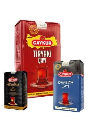 Tiryaki 1kg, Kamelya 500gr, Altınbaş 200gr Dökme Çay Paketi