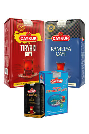 Tiryaki 1kg, Kamelya 1kg, Altınbaş 200gr, 42 No Tirebolu 500gr Dökme Çay Paketi