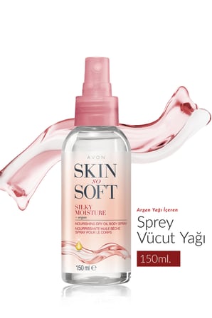 Skin So Soft Silky Nemlendirici Besleyici Kuru Yağ Vücut Spreyi 150 Ml. Üçlü Paket