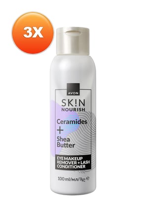 Skin Besleyici Göz Makyajı Temizleyici,Kirpik Bakım Kremi 100 Ml. Üçlü Paket