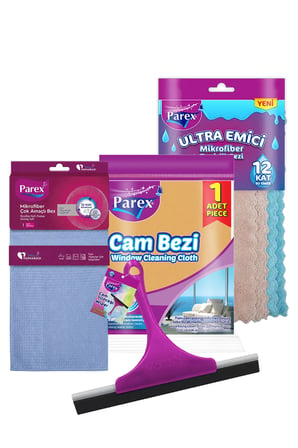 Cam Temizliği ve Mikrofiber Bez Paketi