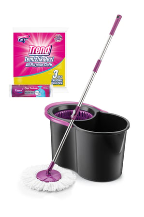 Black Edition Temizlik Seti + Trend Temizlik Bezi + Büyük Boy Çöp Torbası