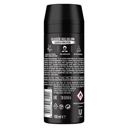 Axe Men Deodorant Black 150 ML - 6'lı Avantaj Paketi