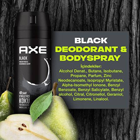 Axe Men Deodorant Black 150 ML - 6'lı Avantaj Paketi