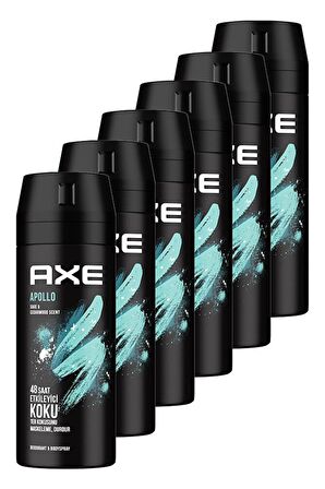 Axe Men Deodorant Apollo 150 ML - 6'lı Avantaj Paketi