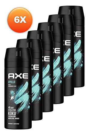 Axe Men Deodorant Apollo 150 ML - 6'lı Avantaj Paketi