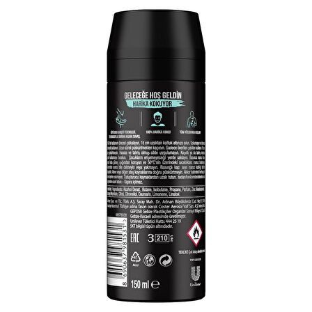 Axe Men Deodorant Apollo 150 ML - 6'lı Avantaj Paketi