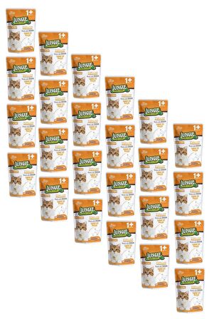 Jungle Pouch Kısırlaştırılmış Gravy Soslu Tavuklu Yaş Kedi Maması 100 Gr (24 ADET)