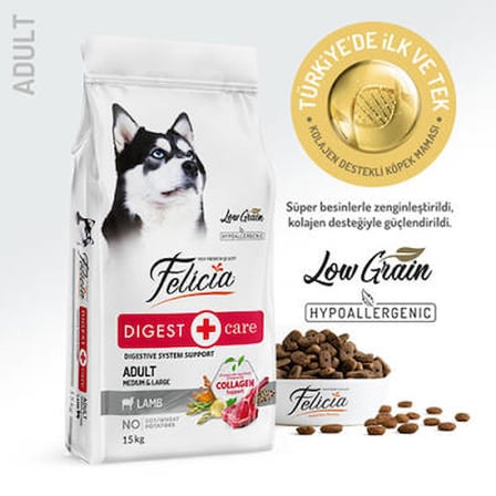 Hypoallergenic Medium Large Kuzulu Düşük Tahıllı Yetişkin Köpek Maması 15 Kg