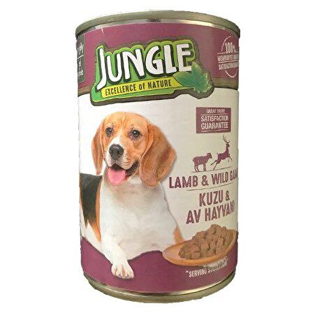 Jungle Konserve Kuzu ve Av Hayvani Etli Köpek Mamasi 415 Gr