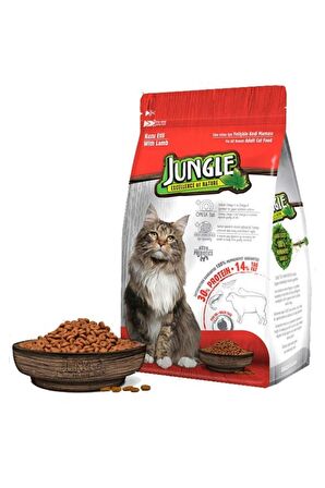 Jungle Yetişkin Kuzulu Kedi Maması 1,5 Kg