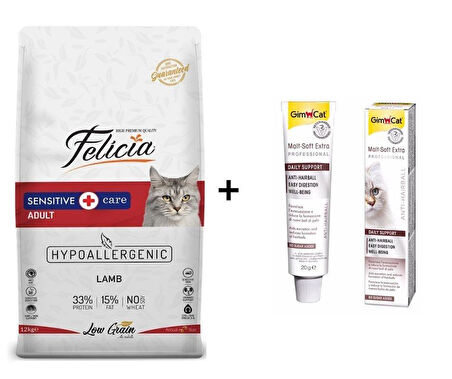 Felicia Kuzulu Yetişkin Kedi Maması 12 Kg + GimCat Malt Soft Extra 20 gr