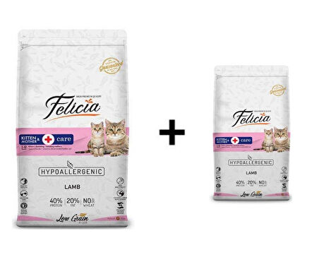 Felicia Kuzulu Yavru Kedi Maması 12 Kg + 1 Adet Felicia Kitten Kuzulu Yavru Kedi Maması 2 Kg
