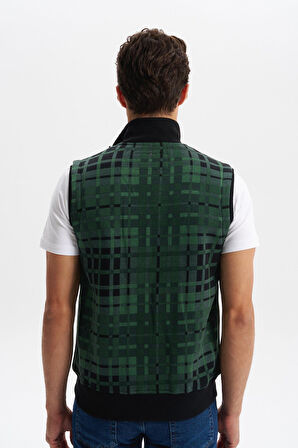 Arma Erkek Slim Fit Örme Desenli 3 İplik Şardonlu Dik Yaka Yelek – %70 Pamuk %30 Polyester Y6SSO9490 