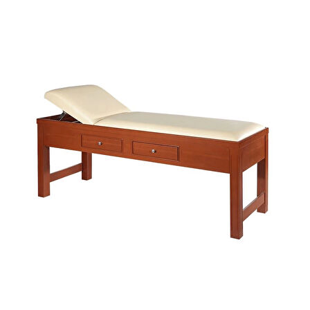 Ahşap Çekmeceli Muayene Masası | 2 Çekmeceli, Çift Taraflı Kullanım, Kağıt Havluluklu, Antibakteriyel Döşemeli E-205/A