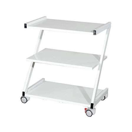 Cihaz Arabası | Z Tipi, Üç Katlı Metal Gövde, Antistatik Tekerlekli E-231/B