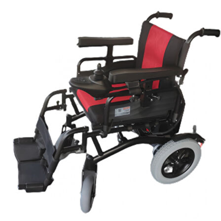 Poylin P201 Katlanabilir Akülü Tekerlekli Sandalye | Çelik Gövde, Kompakt Tasarım, 120 kg Taşıma Kapasiteli