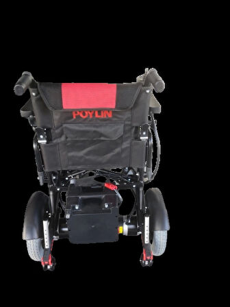Poylin P201 Katlanabilir Akülü Tekerlekli Sandalye | Çelik Gövde, Kompakt Tasarım, 120 kg Taşıma Kapasiteli