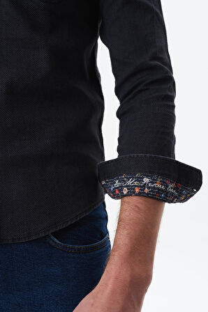 Arma Erkek Denim Jean Slim Fit / Dar Kesim Kot Dokuma Gömlek K9GKD1070 