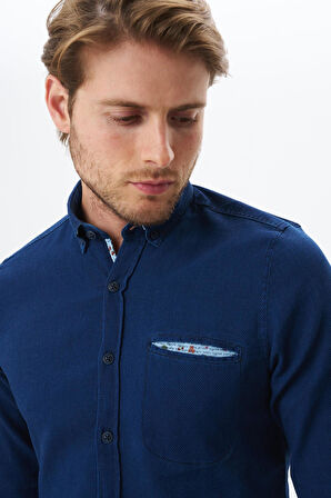 Arma Erkek Denim Jean Slim Fit / Dar Kesim Kot Dokuma Gömlek K9GKD1070 