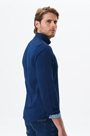Arma Erkek Denim Jean Slim Fit / Dar Kesim Kot Dokuma Gömlek K9GKD1070 
